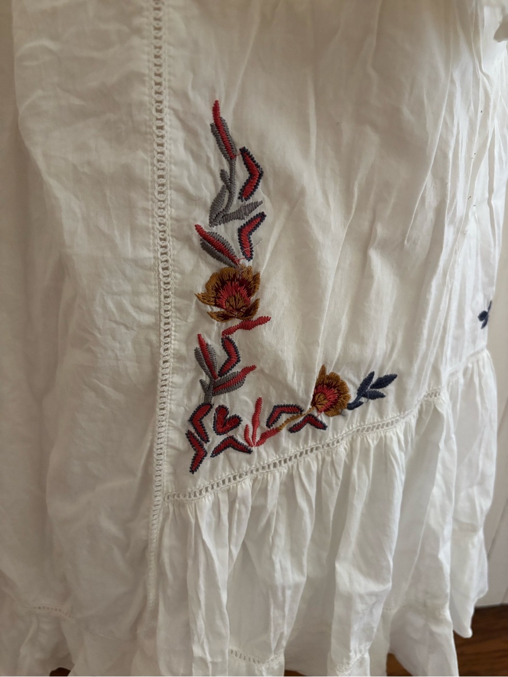 Free People Embroidered Pavlo Dress in Ivory - Picture 6 of 8